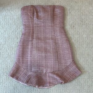 Majorelle tweed pink strapless dress in perfect condition